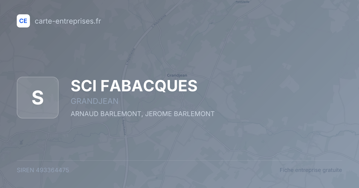 SCI FABACQUES — 493364475 — fiche entreprise
