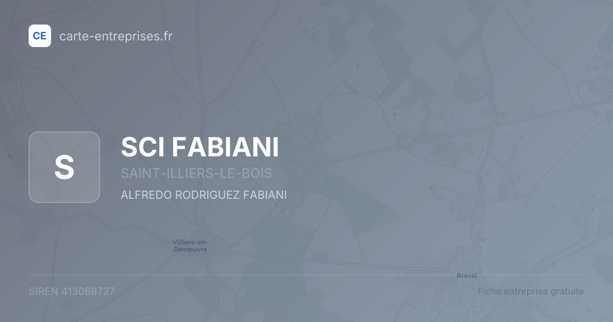 SCI FABIANI — 413068727 — fiche entreprise