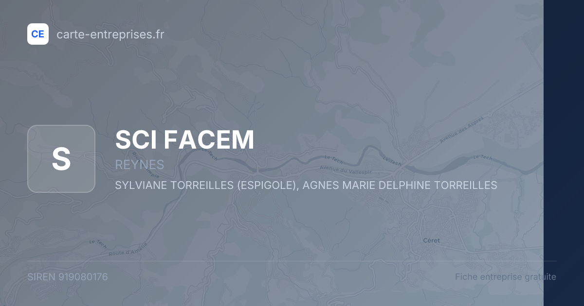 SCI FACEM — 919080176 — fiche entreprise