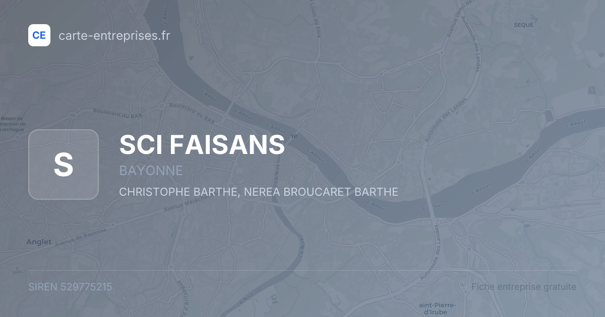 SCI FAISANS — 529775215 — fiche entreprise