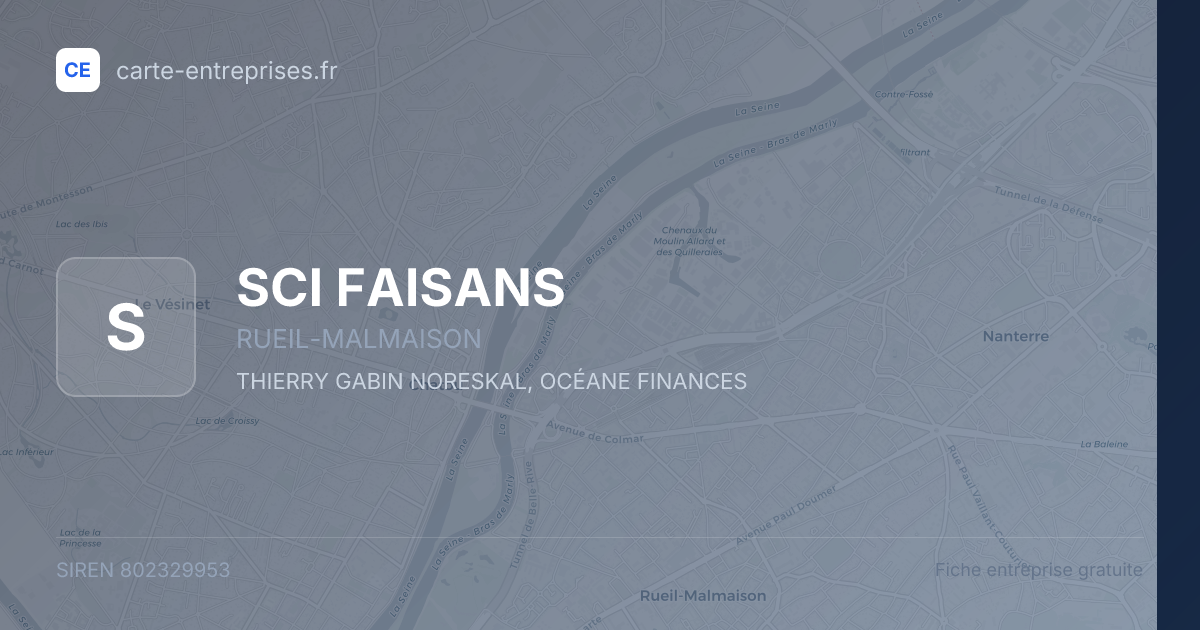 SCI FAISANS — 802329953 — fiche entreprise
