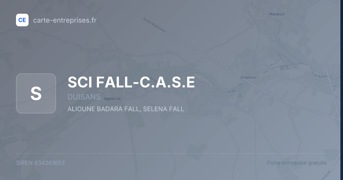 SCI FALL-C.A.S.E — 834261653 — fiche entreprise
