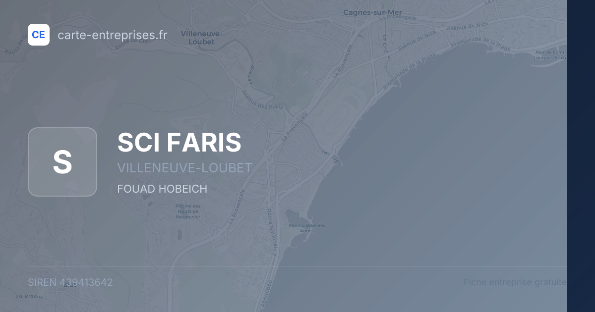 SCI FARIS — 439413642 — fiche entreprise