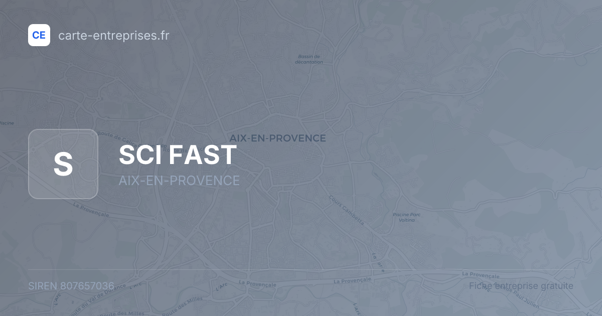 SCI FAST — 807657036 — fiche entreprise