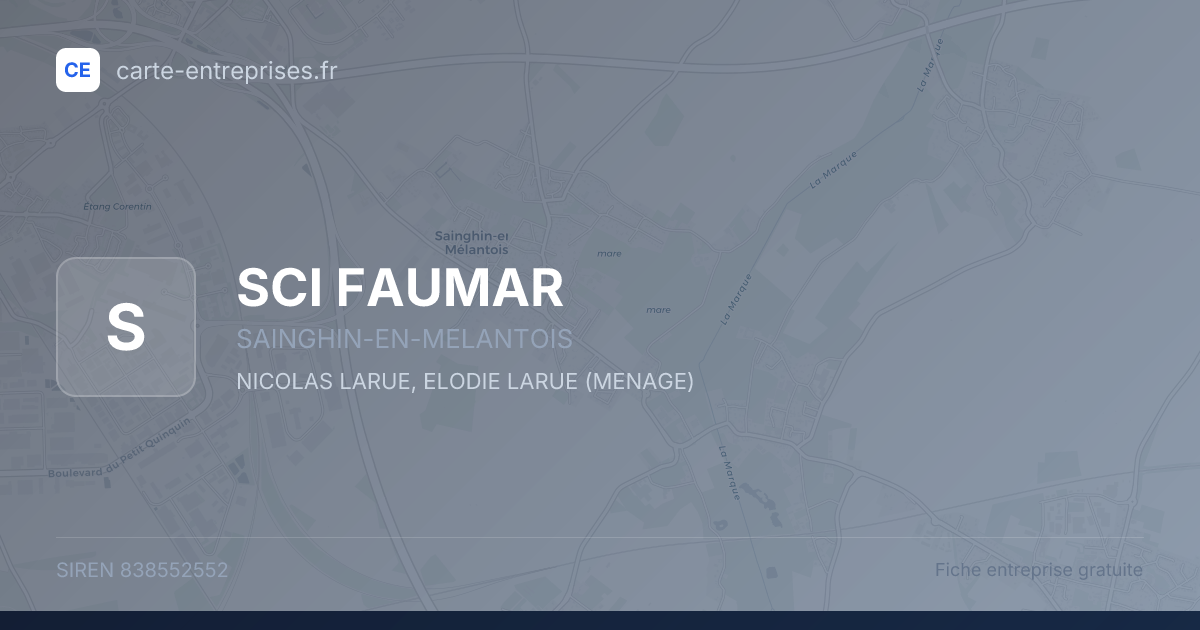 SCI FAUMAR — 838552552 — fiche entreprise