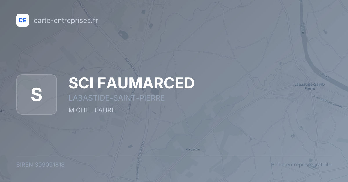 SCI FAUMARCED — 399091818 — fiche entreprise