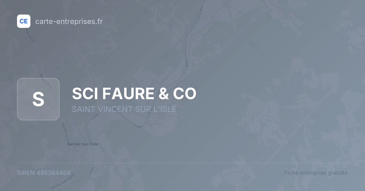 SCI FAURE & CO — 485364459 — fiche entreprise