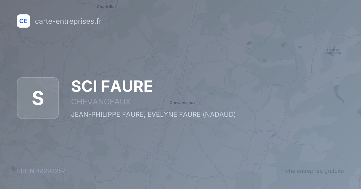 SCI FAURE — 482932571 — fiche entreprise