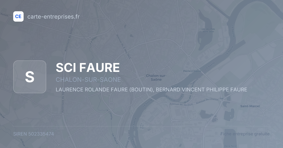 SCI FAURE — 502335474 — fiche entreprise