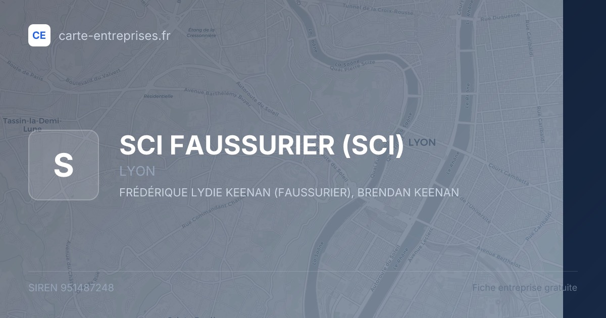 SCI FAUSSURIER (SCI) — 951487248 — fiche entreprise