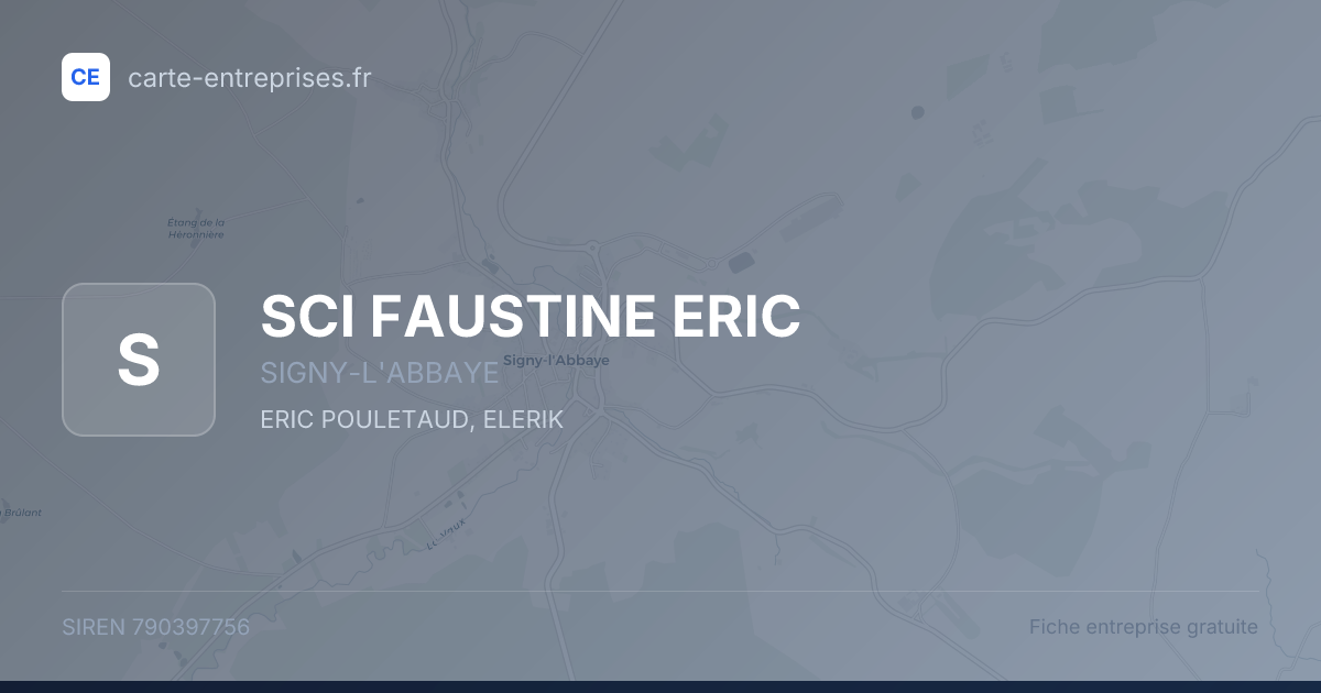 SCI FAUSTINE ERIC — 790397756 — fiche entreprise