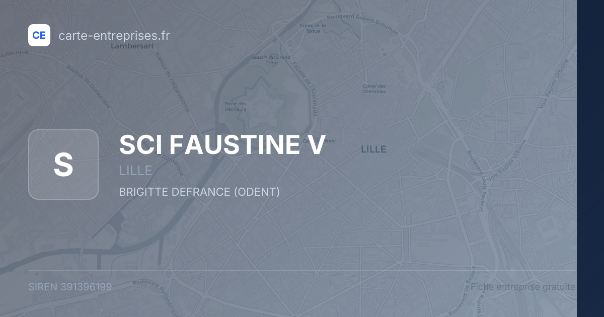 SCI FAUSTINE V — 391396199 — fiche entreprise