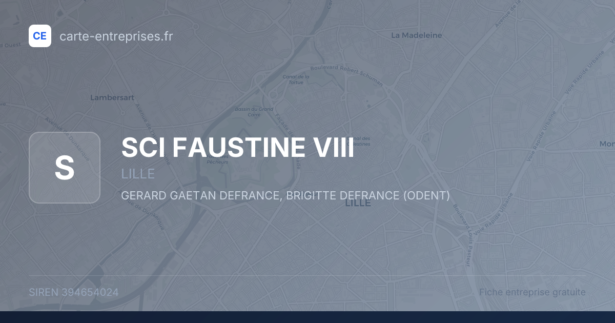 SCI FAUSTINE VIII — 394654024 — fiche entreprise