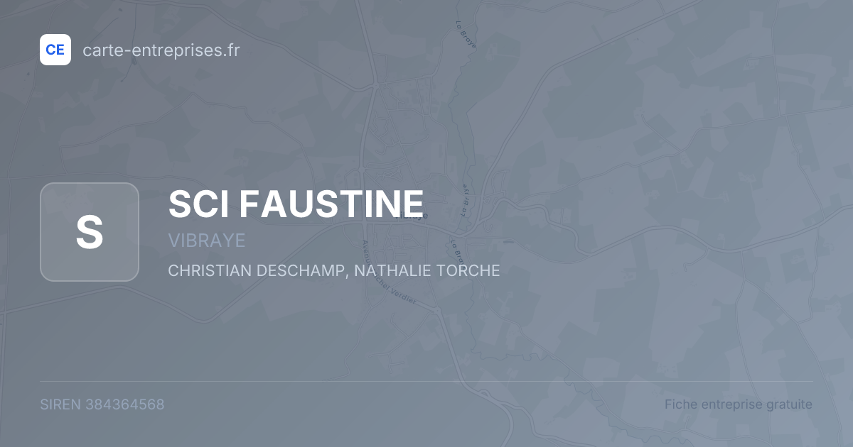 SCI FAUSTINE — 384364568 — fiche entreprise