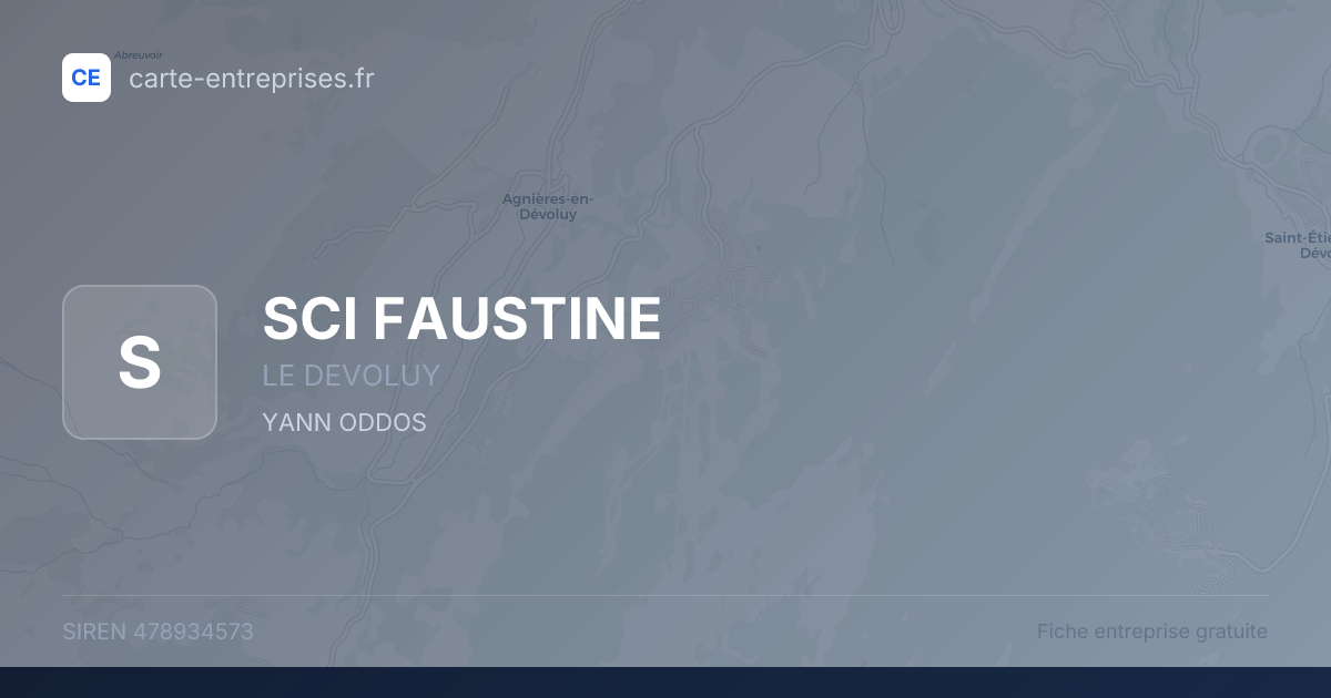 SCI FAUSTINE — 478934573 — fiche entreprise