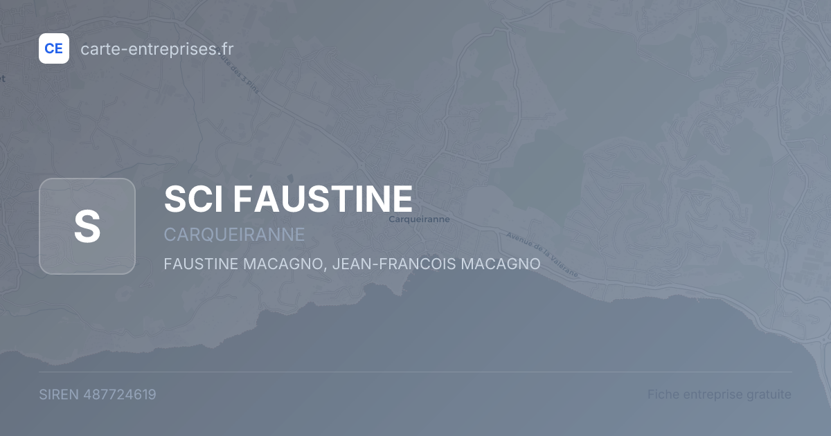 SCI FAUSTINE — 487724619 — fiche entreprise