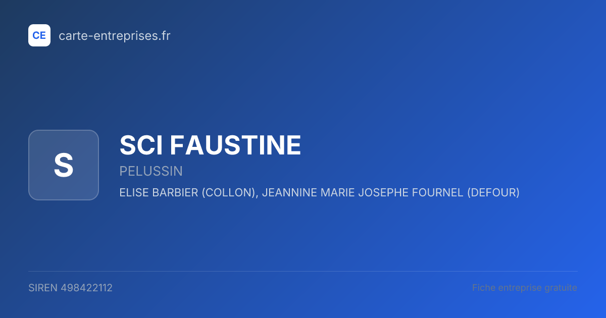 SCI FAUSTINE — 498422112 — fiche entreprise