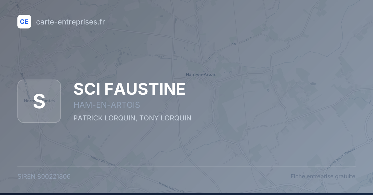 SCI FAUSTINE — 800221806 — fiche entreprise