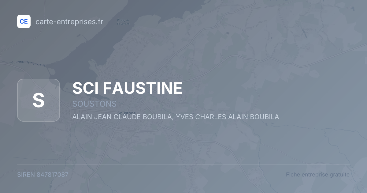 SCI FAUSTINE — 847817087 — fiche entreprise