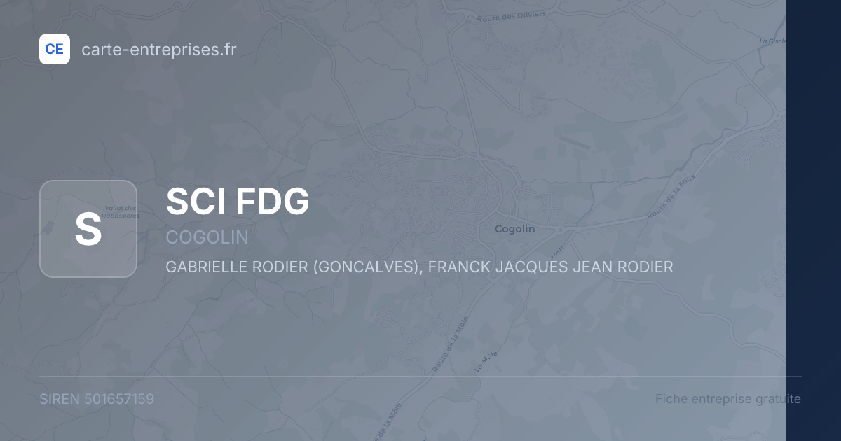 SCI FDG — 501657159 — fiche entreprise