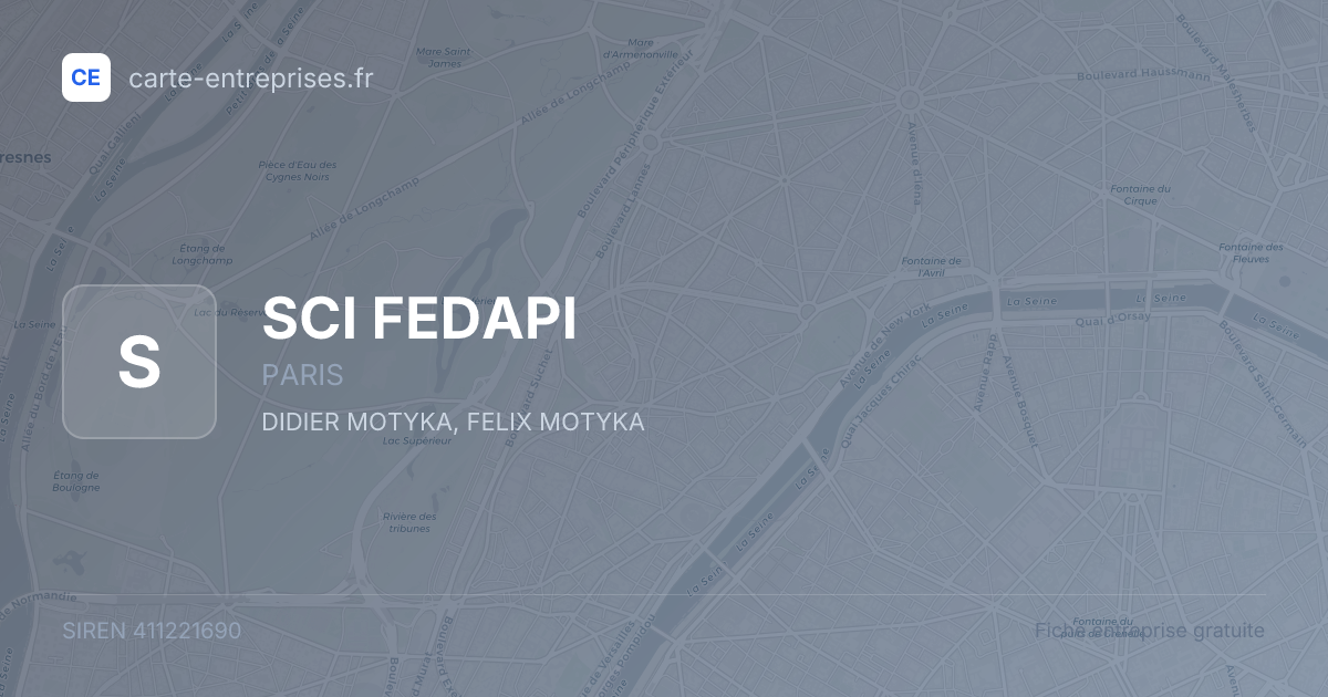 SCI FEDAPI — 411221690 — fiche entreprise