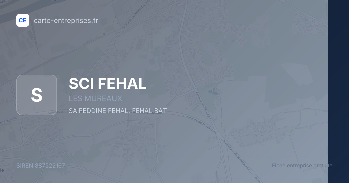 SCI FEHAL — 887522167 — fiche entreprise