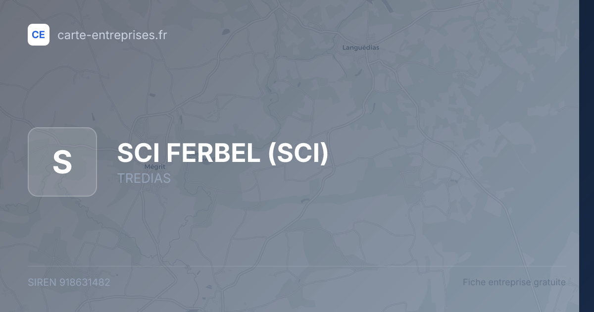 SCI FERBEL (SCI) — 918631482 — fiche entreprise