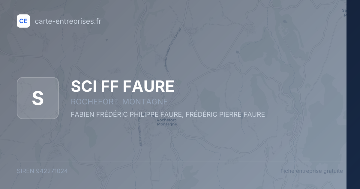 SCI FF FAURE — 942271024 — fiche entreprise