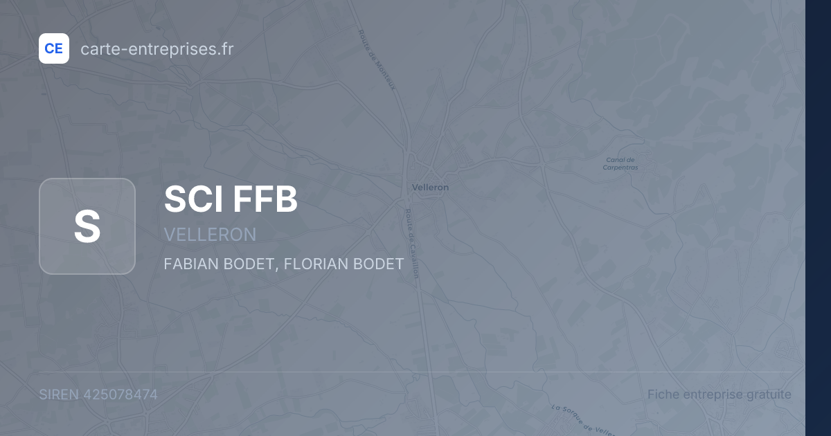 SCI FFB — 425078474 — fiche entreprise