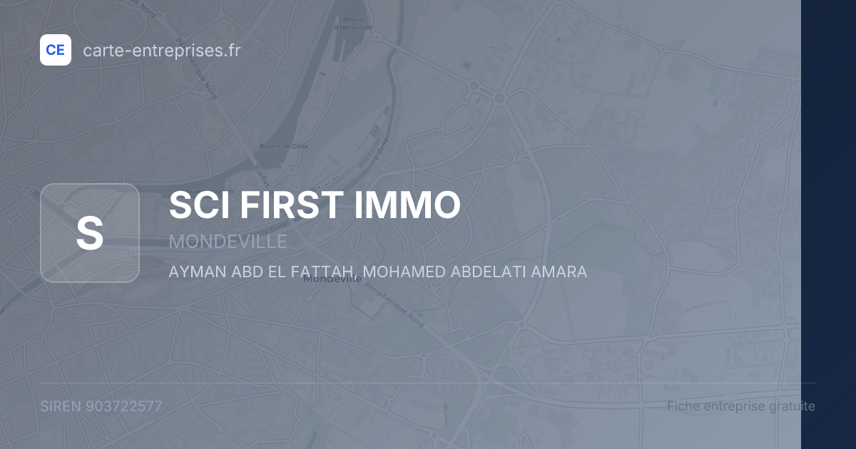 SCI FIRST IMMO — 903722577 — fiche entreprise