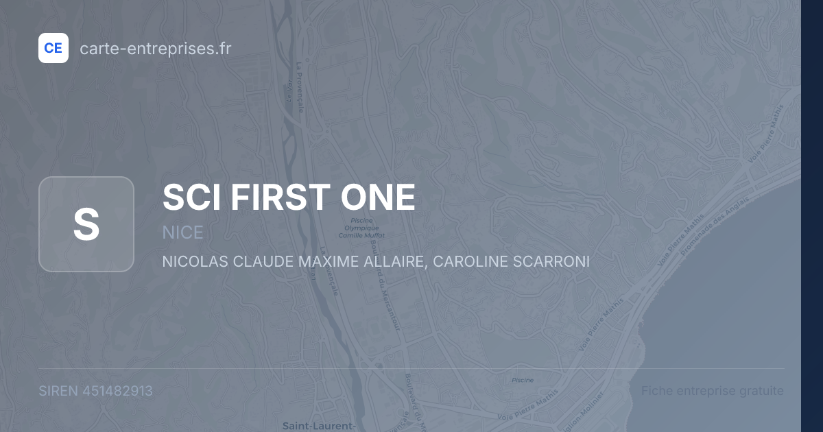 SCI FIRST ONE — 451482913 — fiche entreprise