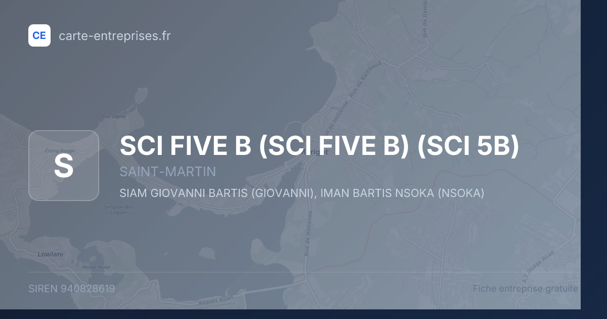SCI FIVE B (SCI FIVE B) (SCI 5B) — 940828619 — fiche entreprise