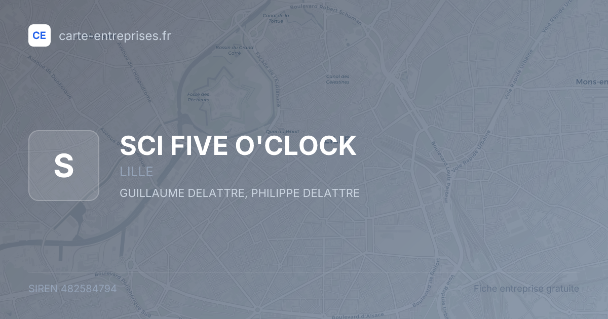 SCI FIVE O'CLOCK — 482584794 — fiche entreprise