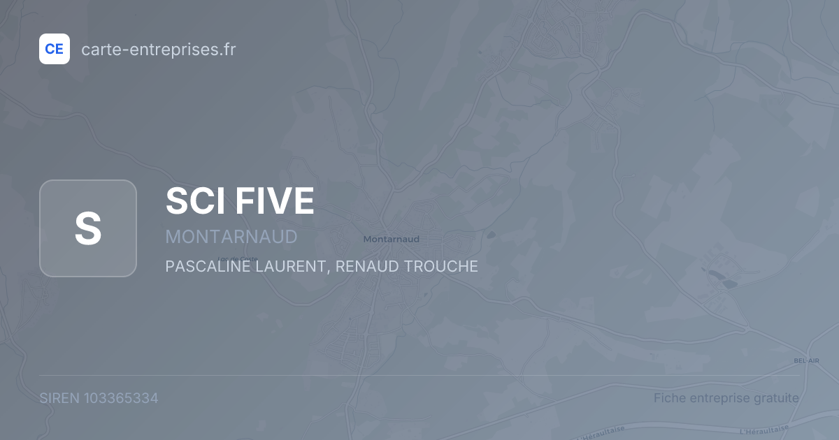 SCI FIVE — 103365334 — fiche entreprise