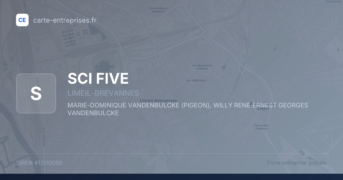 SCI FIVE — 413110099 — fiche entreprise