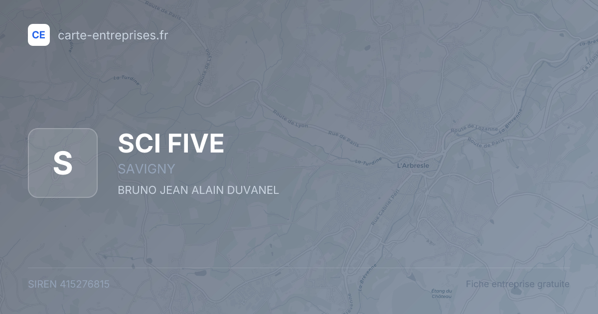 SCI FIVE — 415276815 — fiche entreprise