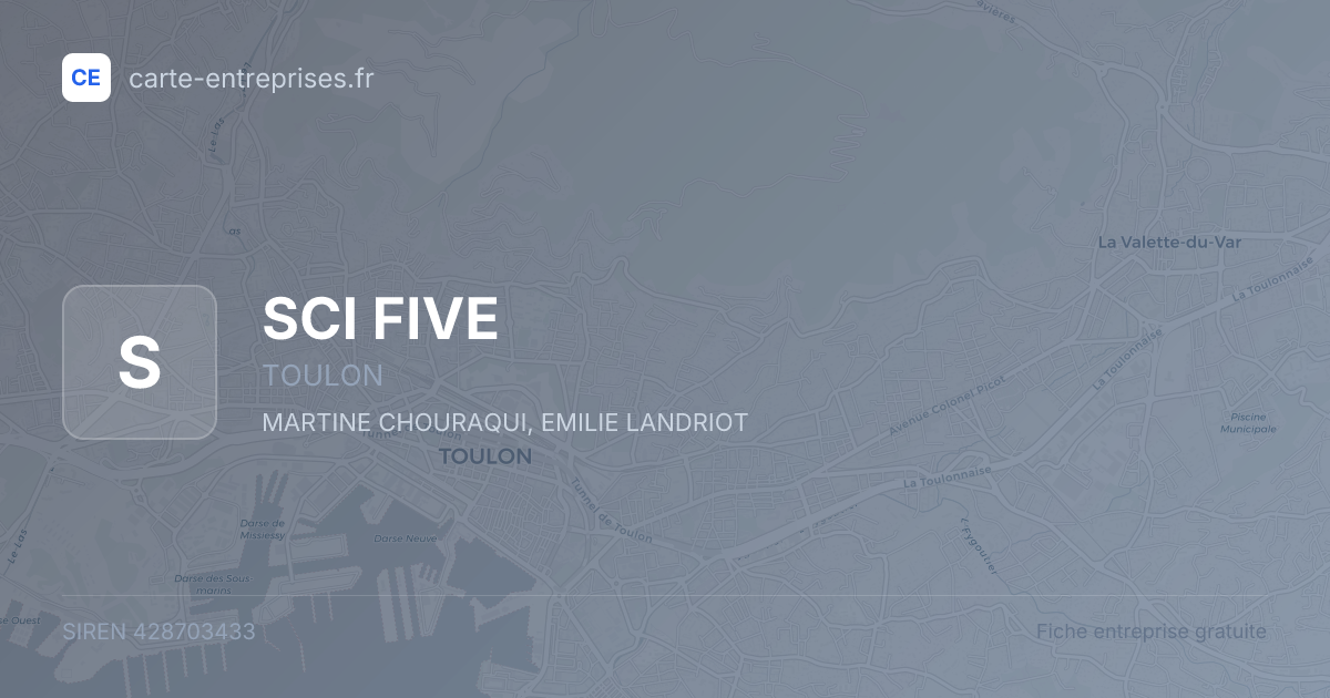 SCI FIVE — 428703433 — fiche entreprise