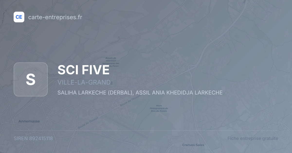 SCI FIVE — 892415118 — fiche entreprise