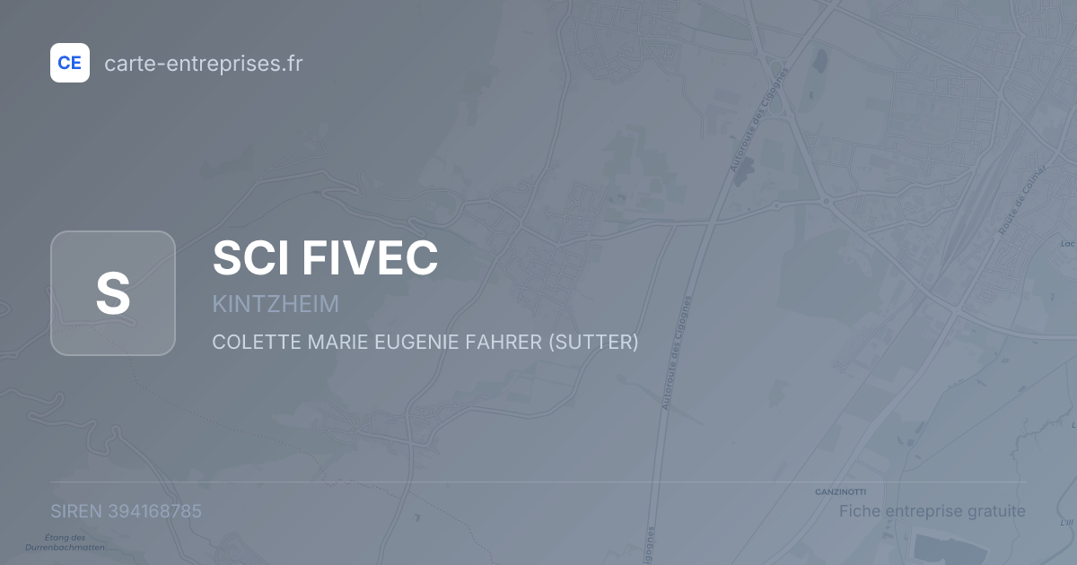 SCI FIVEC — 394168785 — fiche entreprise