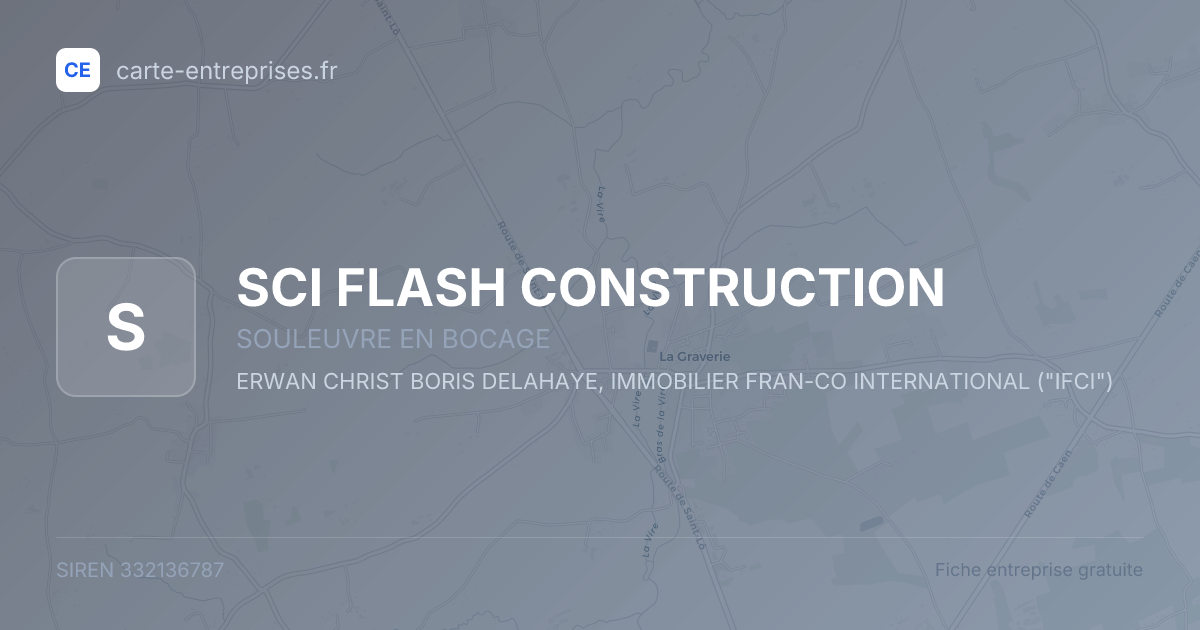 SCI FLASH CONSTRUCTION — 332136787 — fiche entreprise
