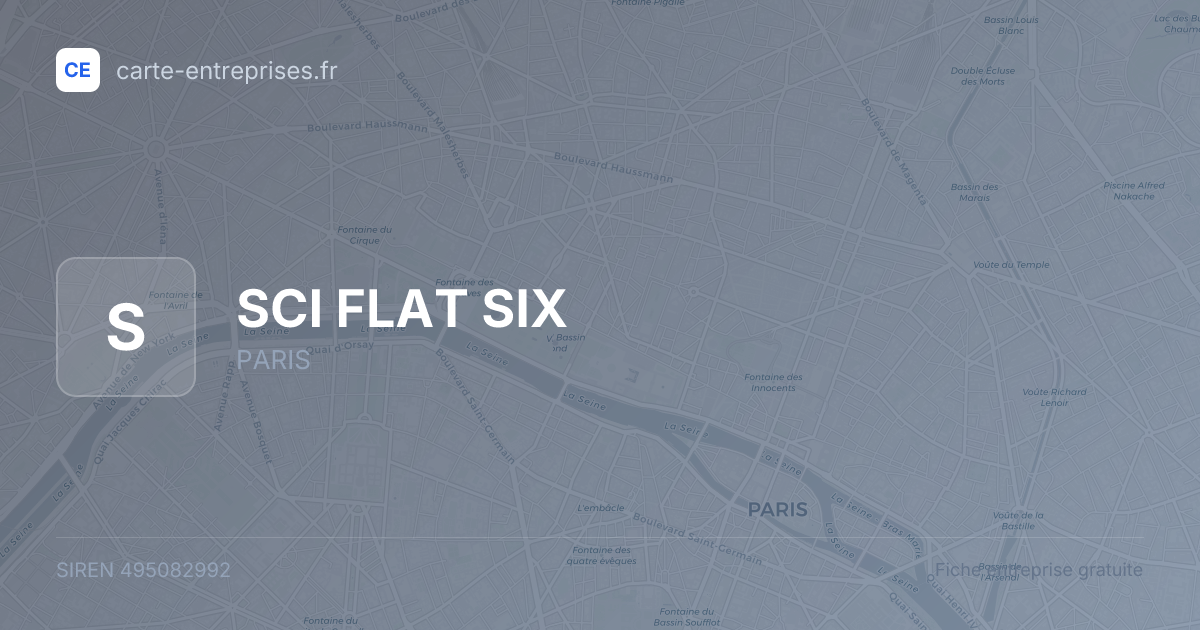 SCI FLAT SIX — 495082992 — fiche entreprise