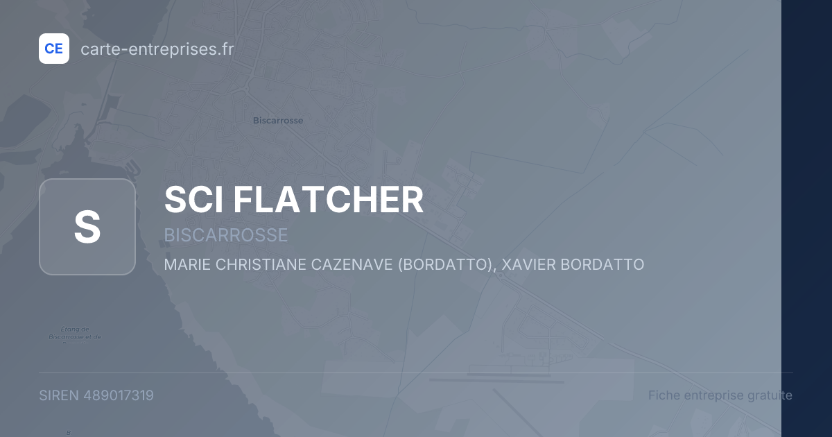 SCI FLATCHER — 489017319 — fiche entreprise