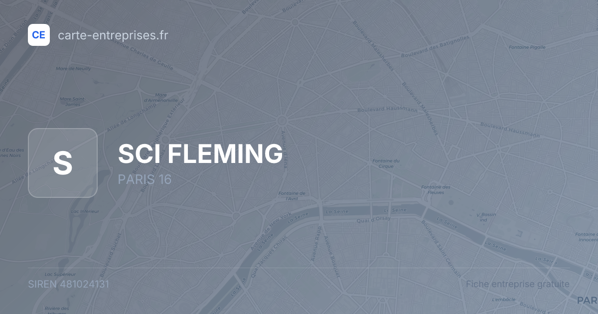 SCI FLEMING — 481024131 — fiche entreprise