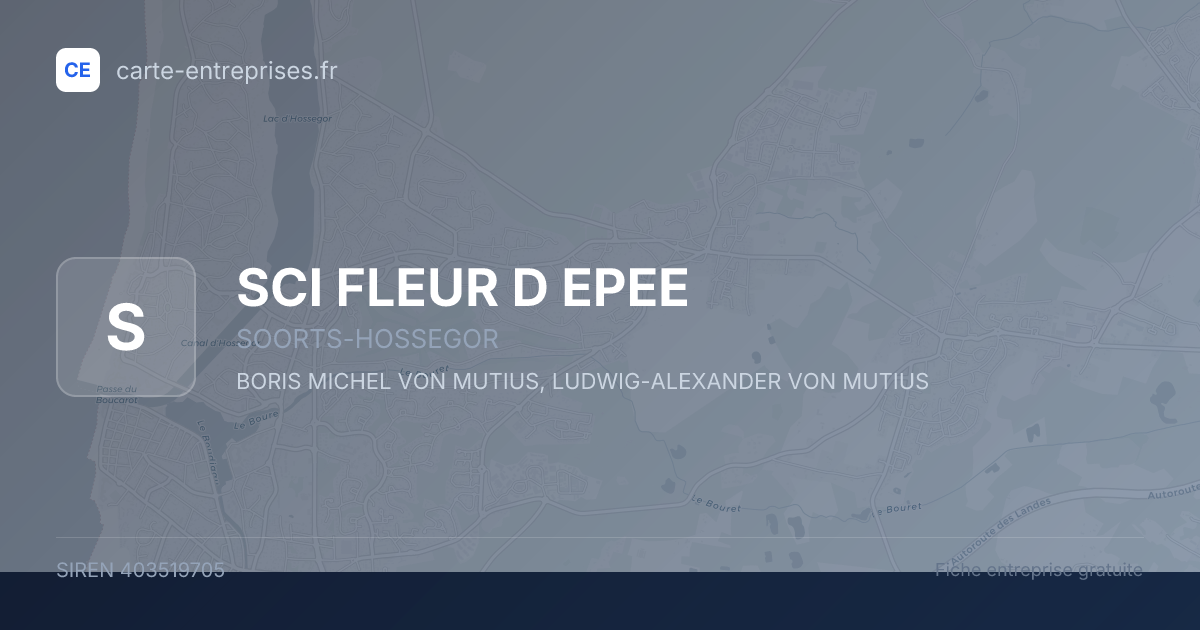 SCI FLEUR D EPEE — 403519705 — fiche entreprise