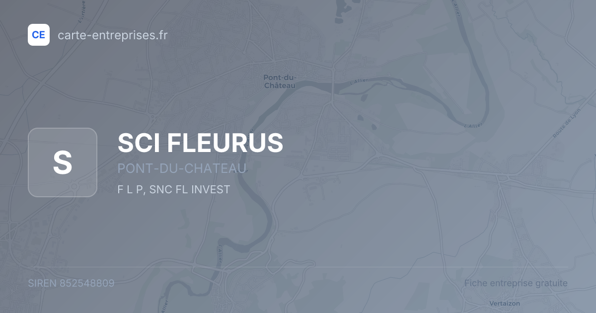 SCI FLEURUS — 852548809 — fiche entreprise