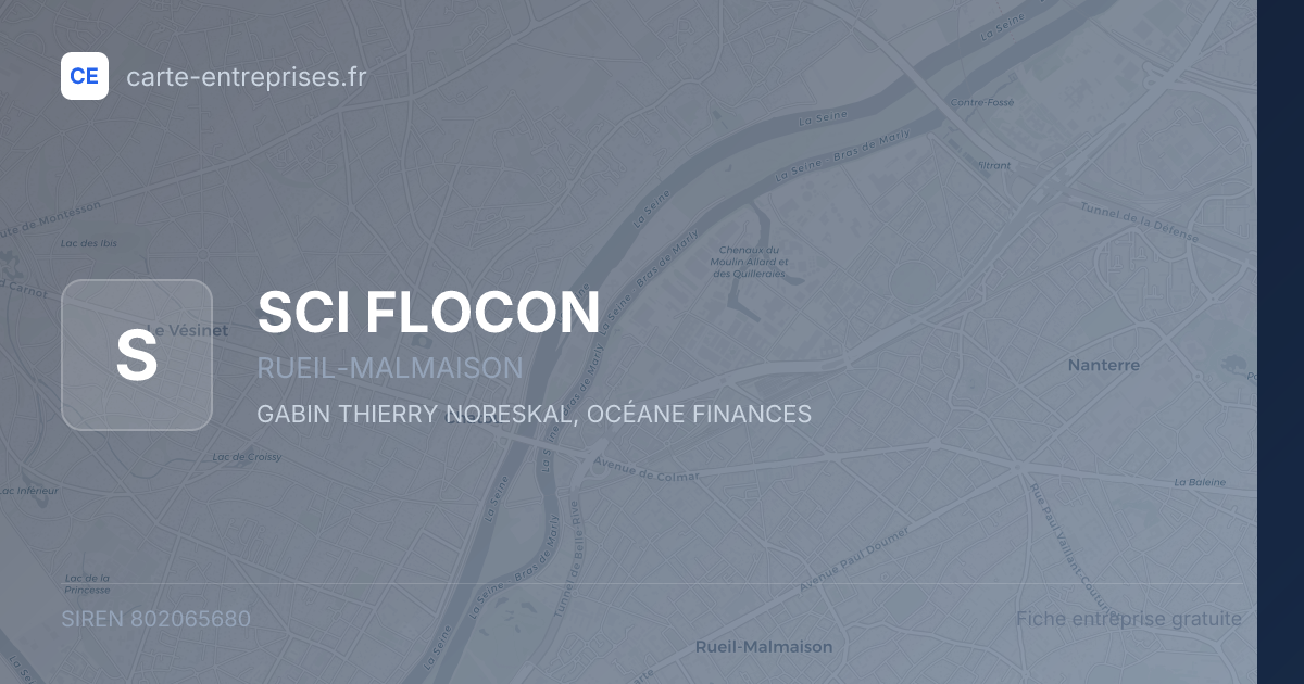 SCI FLOCON — 802065680 — fiche entreprise