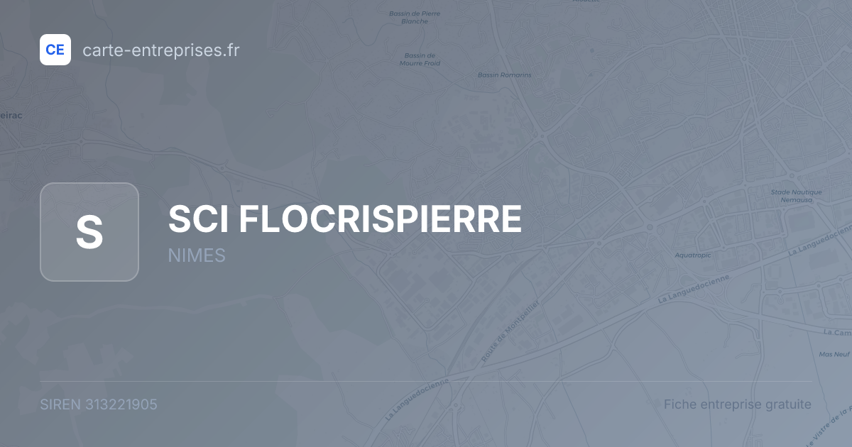SCI FLOCRISPIERRE — 313221905 — fiche entreprise