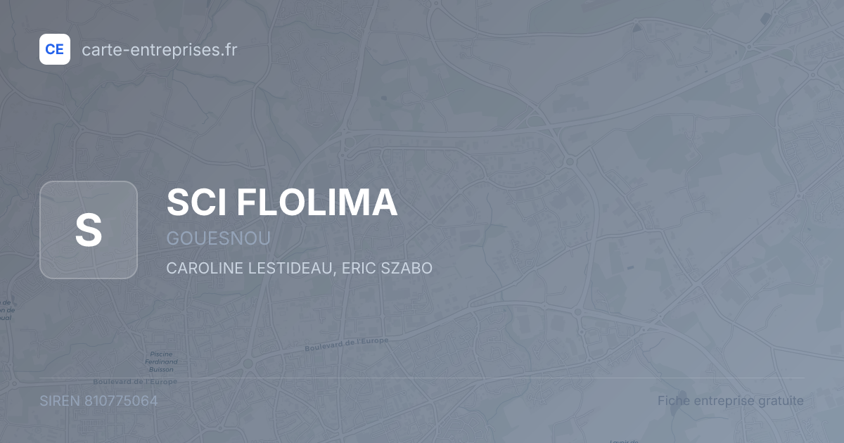 SCI FLOLIMA — 810775064 — fiche entreprise