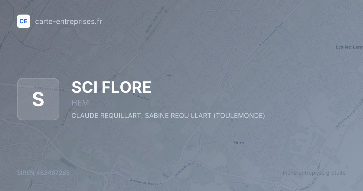 SCI FLORE — 482467263 — fiche entreprise