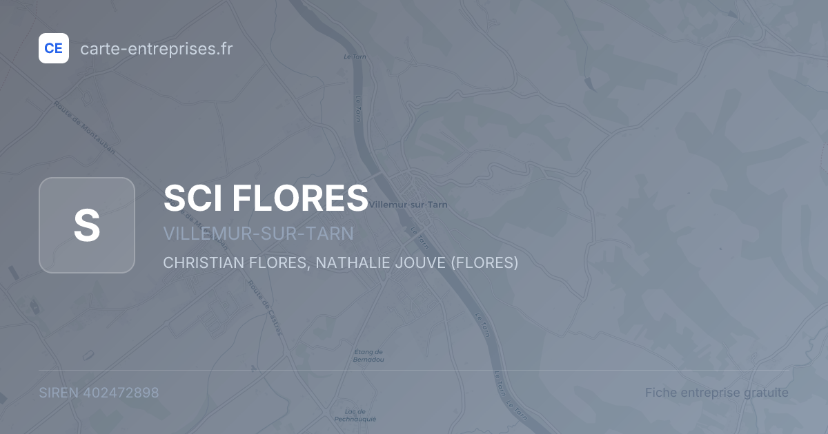 SCI FLORES — 402472898 — fiche entreprise